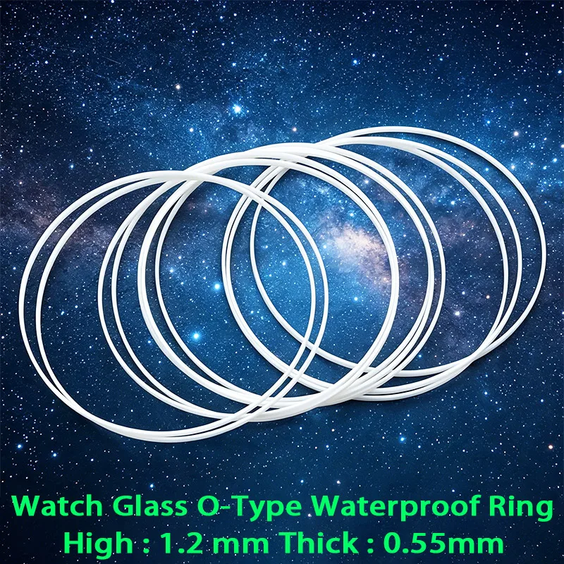 Watch Glass Waterproof Gaskets O-Ring Dia 25mm-40mm High 1.2MM Thick 0.55MM Watch Case Waterproof Gasket Ring Replace Parts