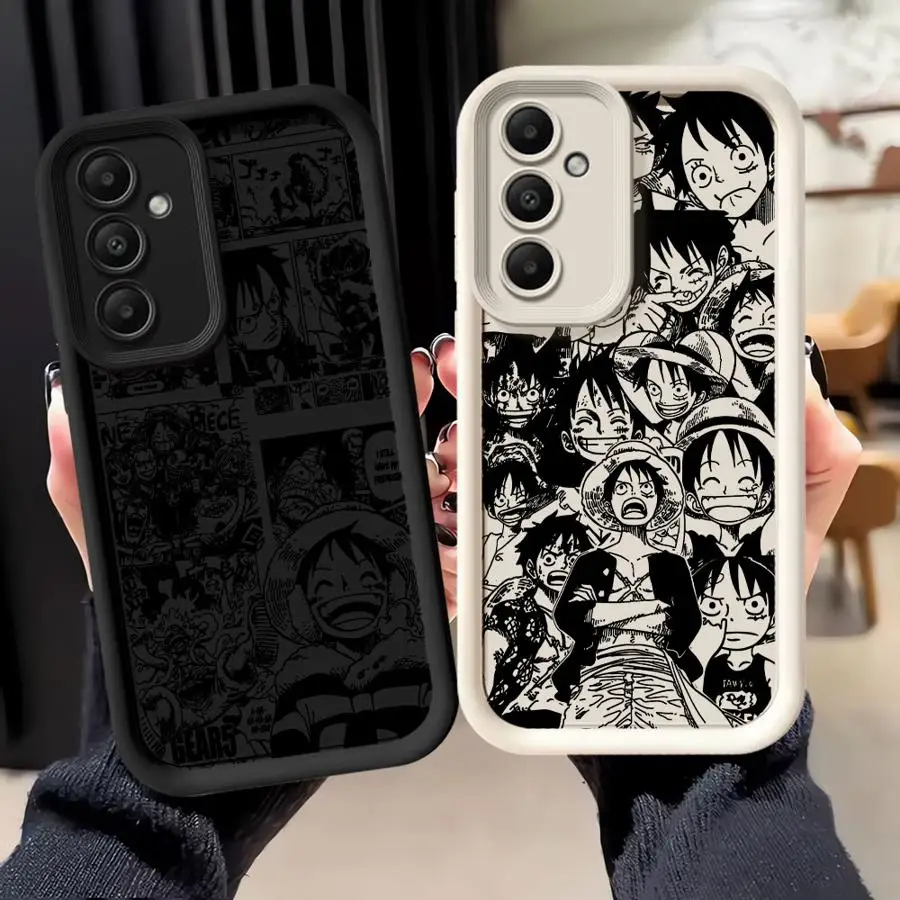 One Piece Classic Anime Luffy Soft Cover Phone Case for Samsung Galaxy A35 A73 A72 A71 A54 A53 A15 A06 A51 A55 A52 A25