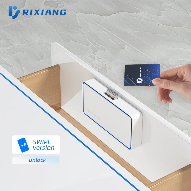 

Invisible Drawer Lock Cabinet Lock Silver ID IC Chip Card Unlock Cabinet Locker Lock For Gym School Office Sauna Any Cabinets