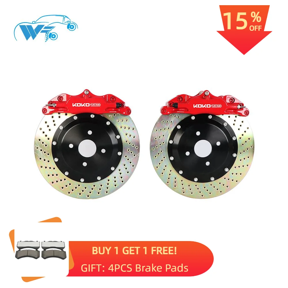 

KOKO Racing 4 Piston Brake Caliper 330*28mm Brake Disc Front Wheel 17in Rim for BMW E36 Compact 318ti 1996