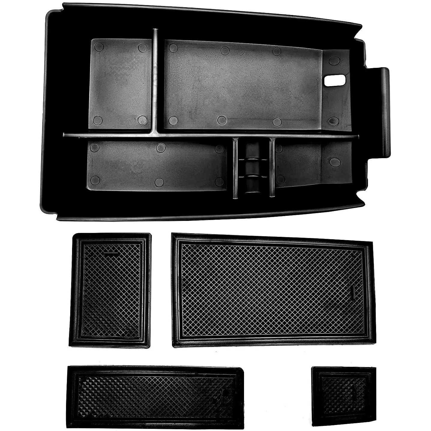 Center Console Organizer Tray for 2020 2021 ford Escape Car Armrest Storage Box with Non-Slip Mat Interior Accessories