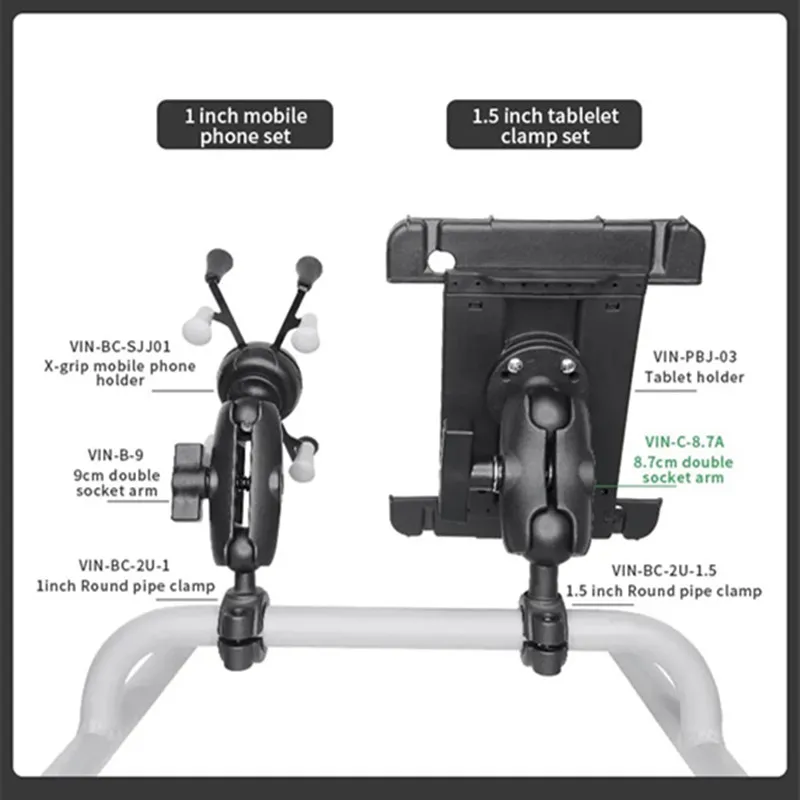 قاعدة قضيب توجيه أنبوبي متوسط الحجم ، مقود لذاكرة الرام ، حجم B كرة 1 بوصة أو حجم C