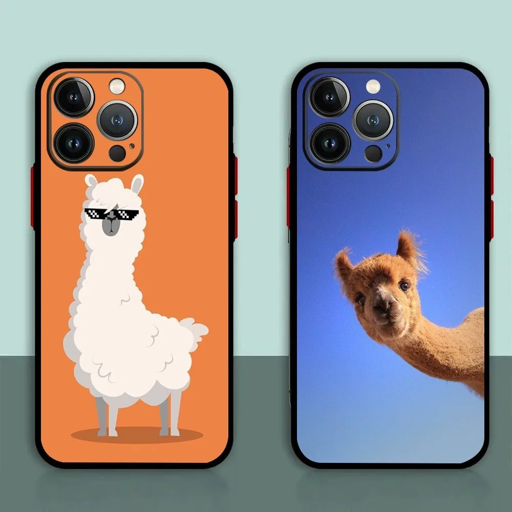 Cute and funny alpaca Lama alpacos Phone Case For iPhone 11,12,13,14,15,XS,XR,X,Mini,Pro,Max,Plus Shell