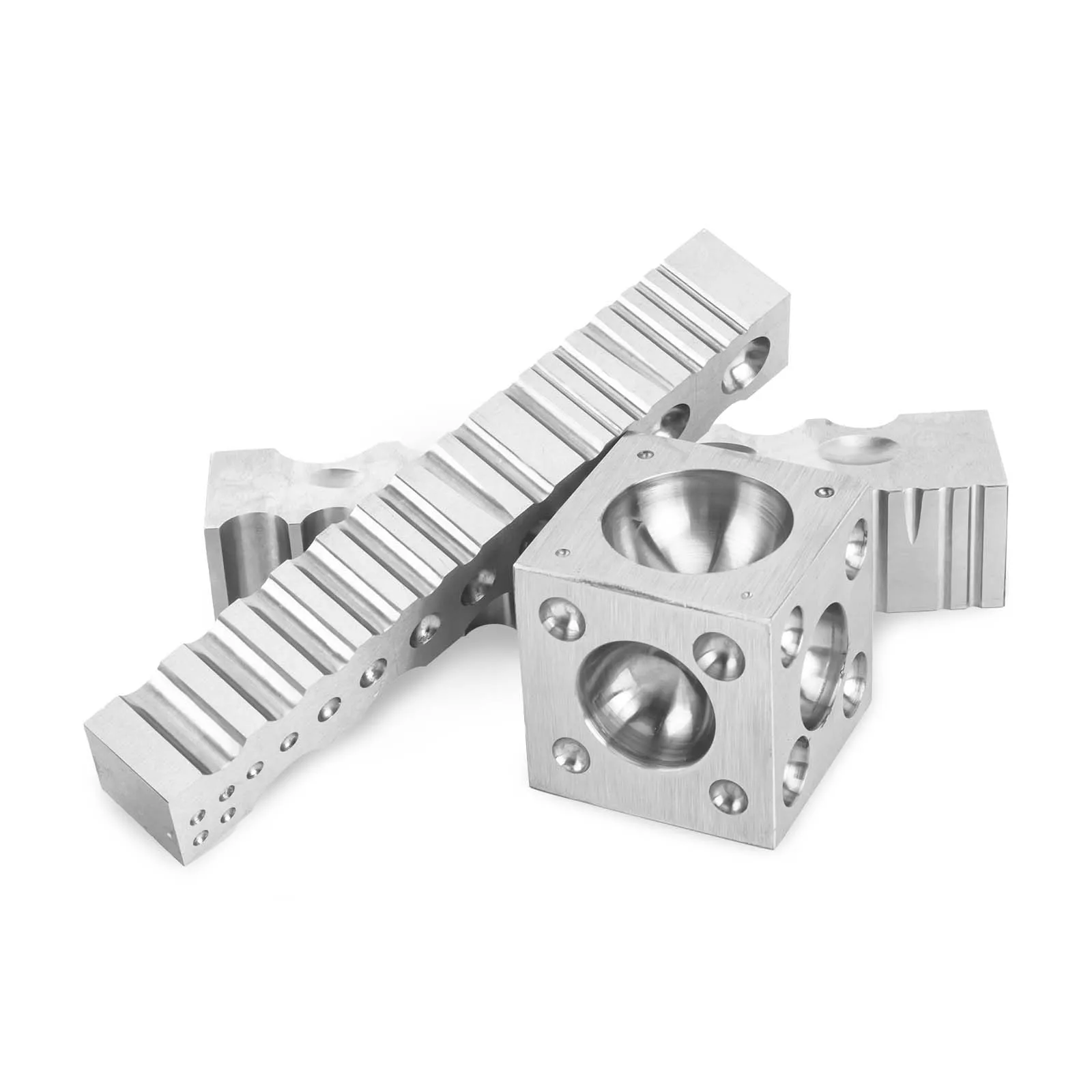 

Multi-Sided Metal Swage Block for Jewelry Making - Sturdy with Semicircular & Triangle Grooves Ideal for Thin Bracelet Metalwork