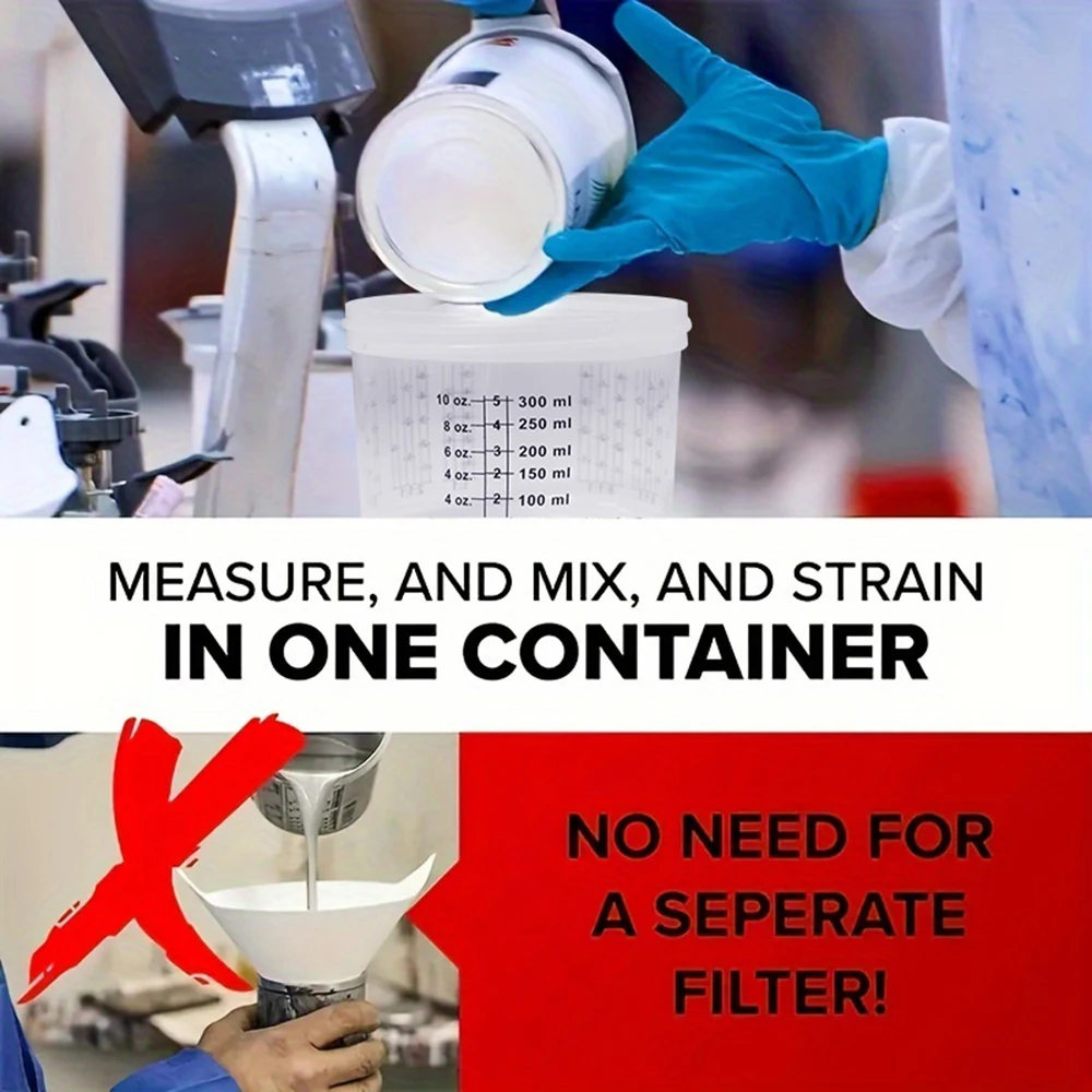 10 قطعة/مجموعة مجموعة أكواب مسدس الرش HVLP ، كوب خلط الطلاء مسدس الرش ، كوب خلط مسدس الرش القابل للتصرف لبنادق رش السيارات ، الطرافة