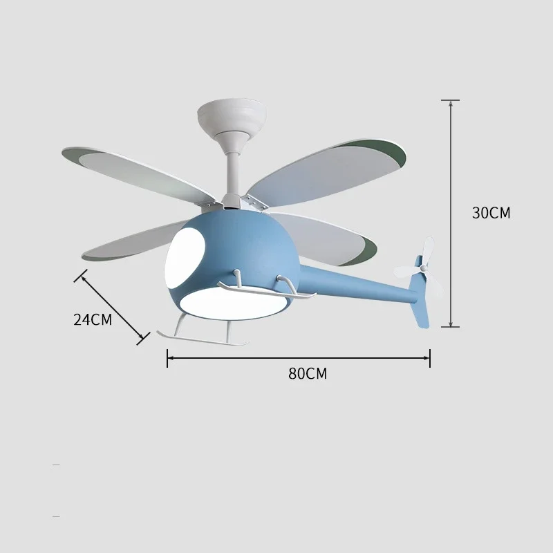 Kreative Kinderzimmer Hubschrauber Decken ventilator Licht Flugzeug Licht Studie Kinderzimmer Zimmer Home Dekoration Pendel leuchte