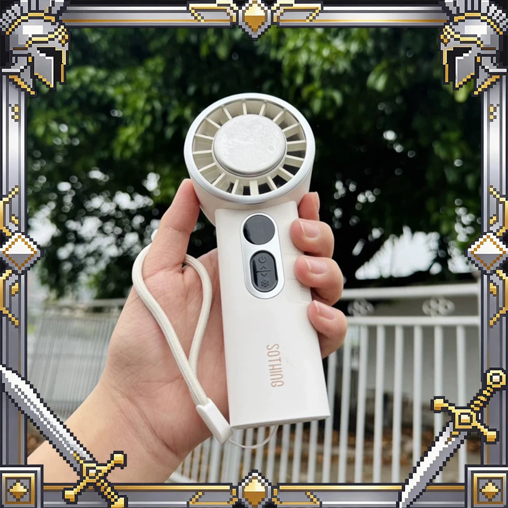 

SOTHING Engine Ice Handheld Small Fan Ice Magnetic Refrigeration Handheld Fan 10 Hours Of Strong Battery Life Light Weight Gifts