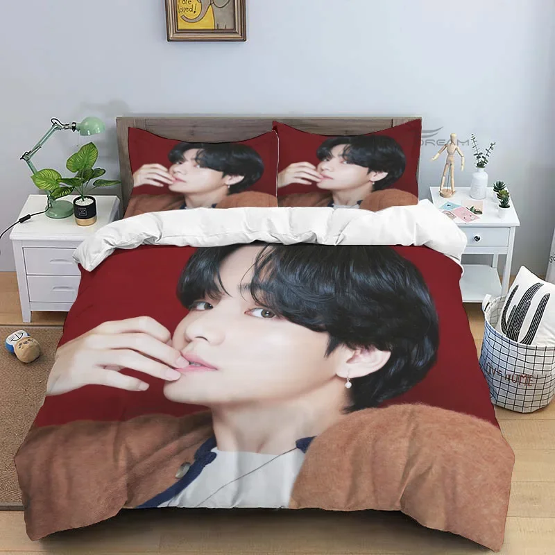 

Korean Popular Male Singer Group Comforter Bedding Set,Duvet Cover Bed Set Quilt Cover Pillowcase,King Queen Size Bedding Set