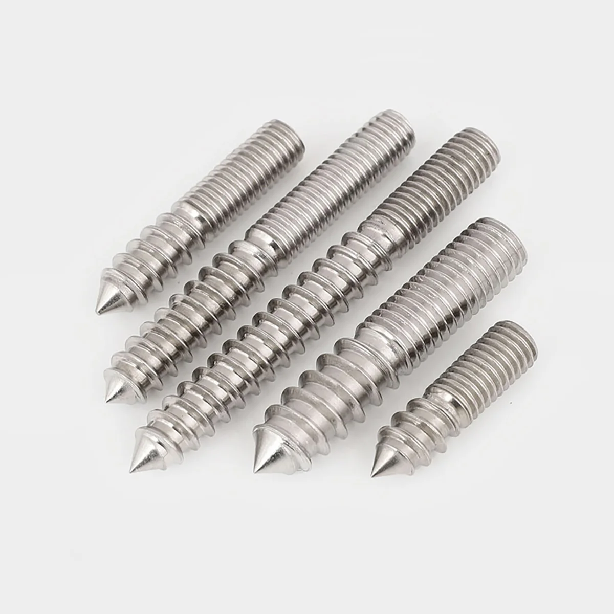 304 Stainless Steel Headless Hexagonal Socket Double Head Pointed Tail Self-Tapping Screw M4M5M6M8M10