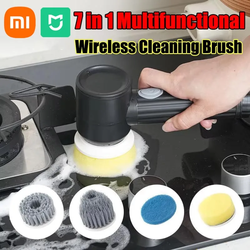 Xiaomi Multifunctional Dishwashing Cleaning Brush Household Use Convenient Handheld Kitchen Electric Cleaning Brush For Bathroom