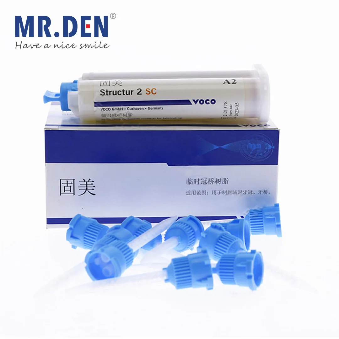 VoCo Structur 2 Dental Temporary Crowns Material Self Curing Auto Mix SC Cartridge Temp Bridges Inlays Onlays Dentistry Products