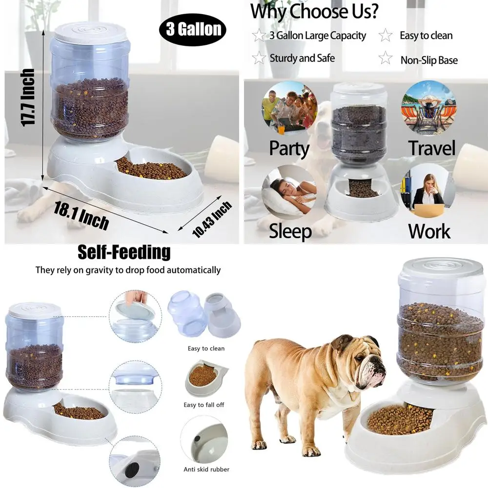 

Кормушка для домашних животных с гравитационной поверхностью: готовая к путешеству и идеально подходит для больших собак