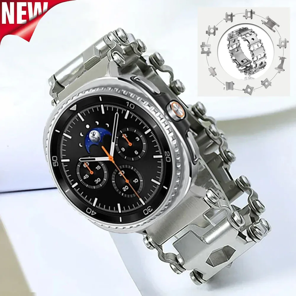

Многофункциональный металлический ремешок для Samsung Galaxy Watch 8 44 мм 40 мм/классический браслет 46 мм для Galaxy Watch Ultra 2025 47 мм Correa