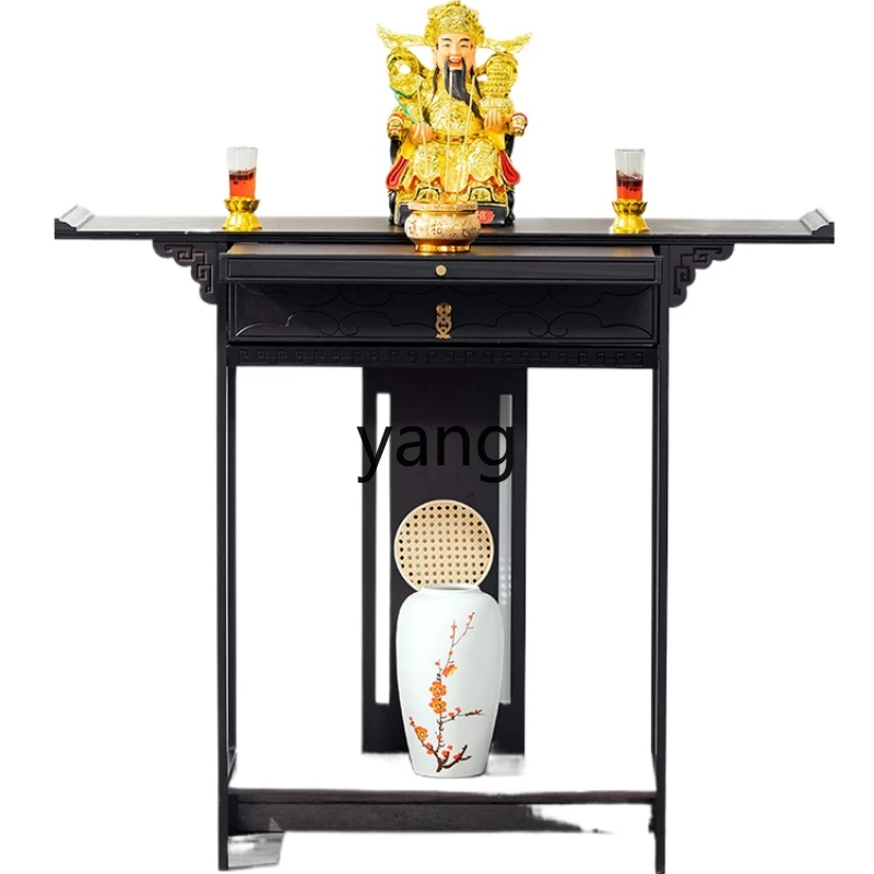 

Yjq Altar Incense Burner Table Home Middle Hall Buddha Shrine New Chinese Style Prayer Altar Table God of Wealth Worship Table