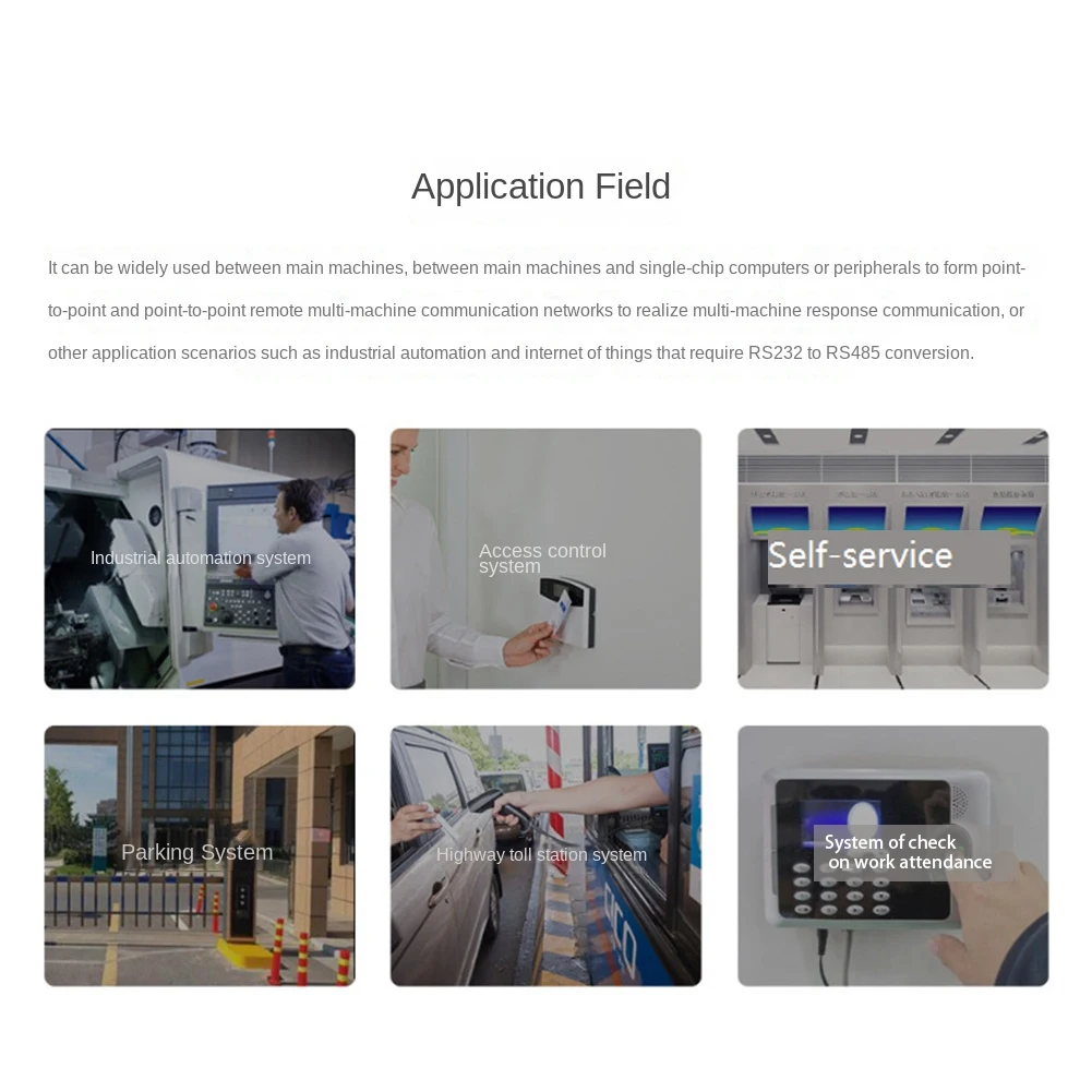 Waveshare-tipo industrial conversor do trilho, isolamento ativo de Digitas, tensão larga, RS232 a RS485, 300-115200Bps