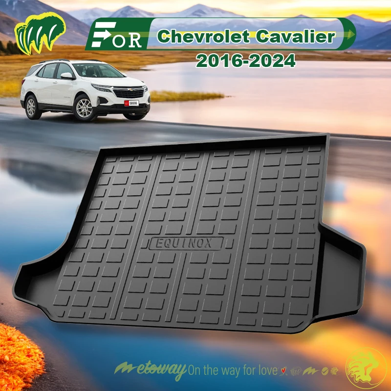 

For Chevrolet Equinox 2017-2024 Custom Fit Car Trunk Mat All Season Black Cargo Mat 3D Shaped Laser Measured Trunk Liners