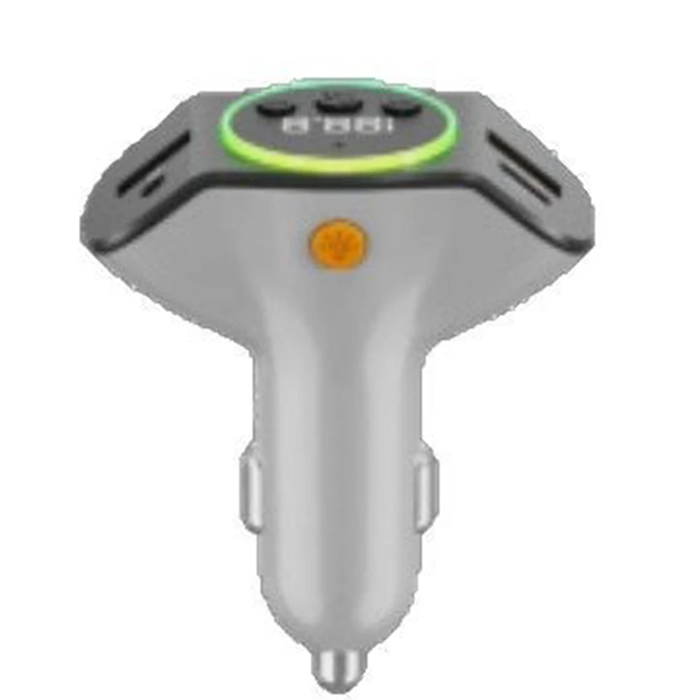 

Black White FM Transmitter Versatile Audio Connectivity Device Charging Adapter Audio Connectivity Driver Friendly