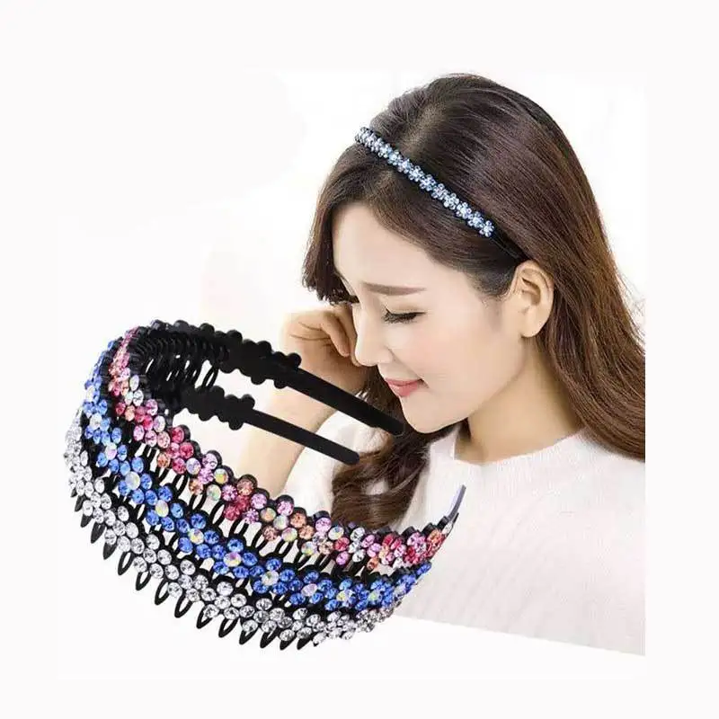 New Fashion Hot Selling Exquisite Luxurious Rhinestone Crystal Headband Hair Band for Women Girl Hair Accessories Headwear