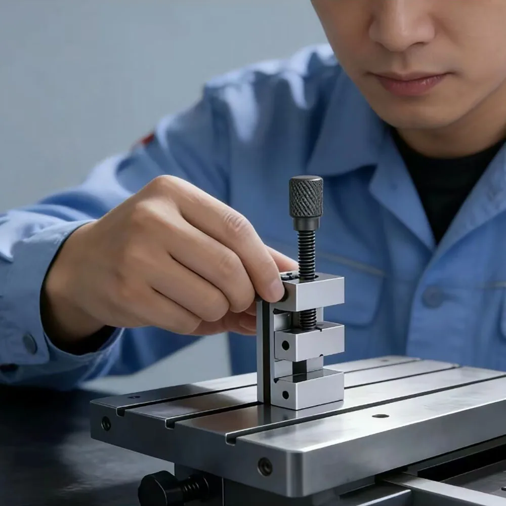 QGG25  1 Inch Vise Clamp Precision Milling Machine Vise 25mm Mini Milling Vise 0.005mm Mini Steel Vise