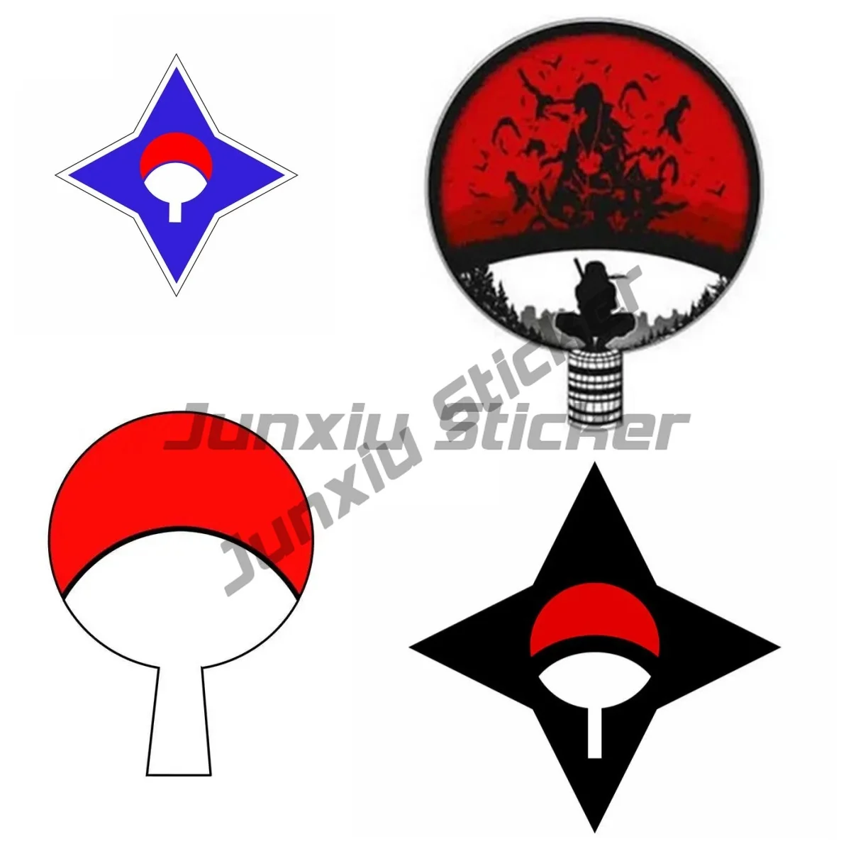 Ninja Uchiha Clan Symbol Car Bumper Vinyl Sticker Bicycle Autocycle Exterior Decorations Accessory