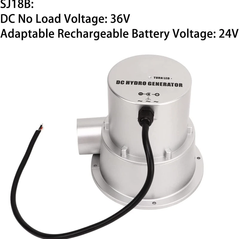 Imagem -02 - Pequeno Gerador Hidrelétrico para Água Gerador de Bomba Hidráulica sem Escova dc ac Alta Potência dc 18v 100w