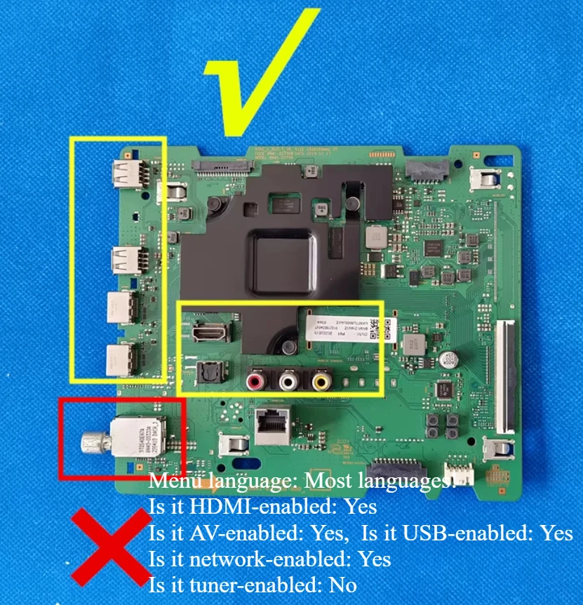 Good Test TV QE55Q60TAU QE50Q65TAU Main Board BN41-02756B UE50TU8507U UN50TU8000 UE50TU8005K UE50TU8000K Motherboard UE50TU8500U