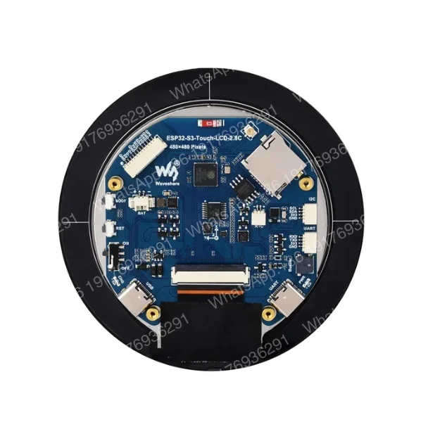waveshare-esp32-s3-Ecran-lcd-ips-rond-de-28-pouces-480x480-option-tactile-capteur-qmi8658-mic-sd-audio-mp3-hmi-pour-arduino
