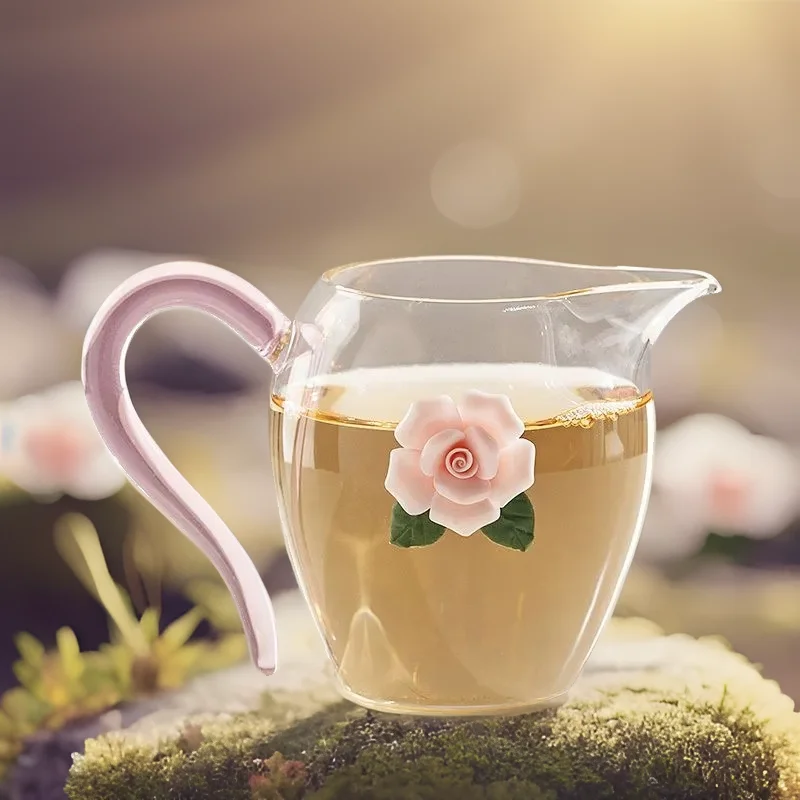 2026 New Fair Cup High Quality Glass Heat Resistant Tea Dispenser Transparent Filter Household Gongfu Tea Strainer Lady Mom Girl