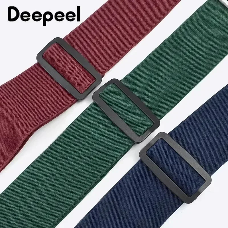 Tirantes Deepeel de 5x120cm para hombre, 4 Clips, hebillas, cierre de gancho tipo X, cinturón elástico ajustable para pantalones masculinos, correa ancha