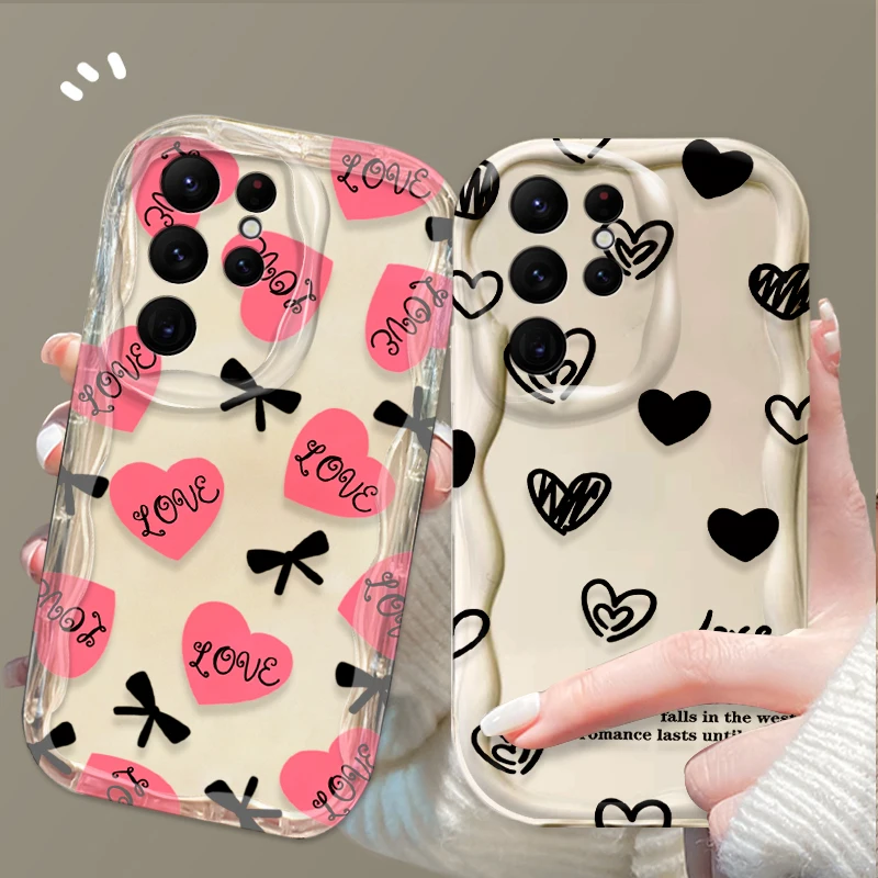 Love Bows Phone Case For Motorola Moto E14 G24 G15 G75 G35 G05 R13 G54 G14 G34 G84 G53 G52 E22 Edge 50 Pro Ultra Fusion 4G 5G