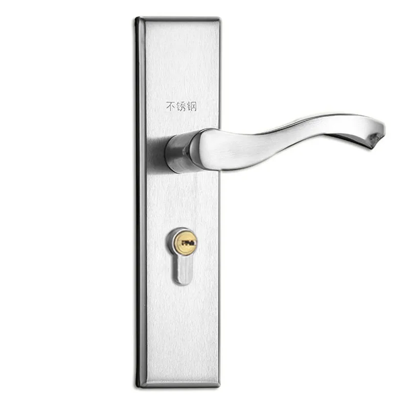 

Adjustable Stainess Steel Door Handle lock set Home Security With Keys Solid Square Tongue Interior Door Lock 50 58