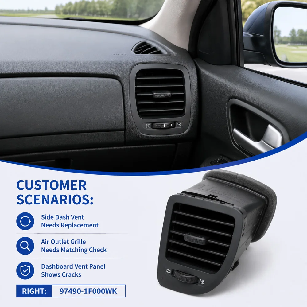 Front Dash Board AC Air Vent Outlet Grille Assembly for Kia Sportage  KM 2005 2006 2007 2008 2009 2010 97410-1F500 97420-1F500