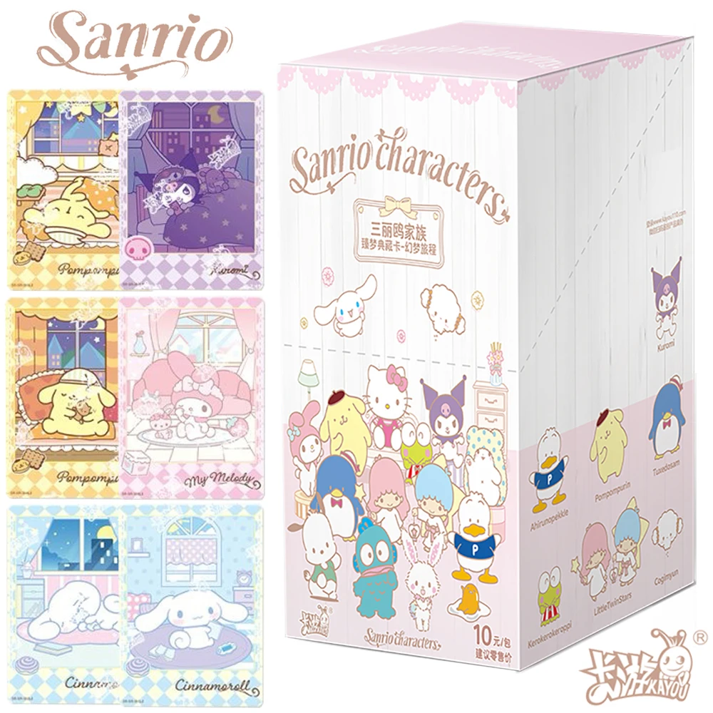 Kayou Sanrio Collection Card for Children Shining Cartoon Stars Pompompurin Pochacco Hello Kitty Limited Game Card Kids Gifts