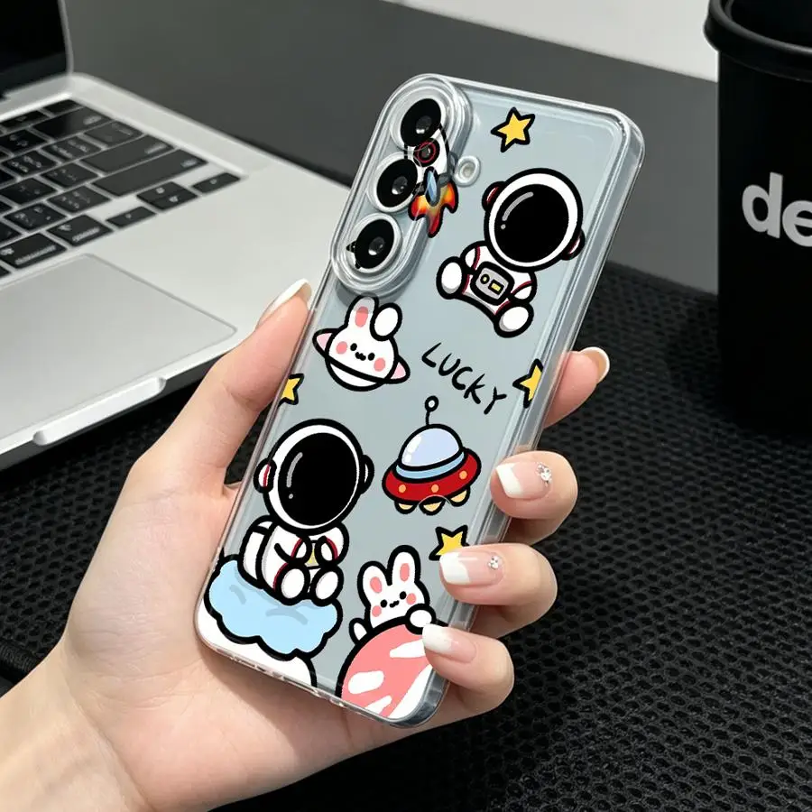 Childhood Astronaut Phone Cover Case for Samsung Galaxy A36 A27 A25 A51 A34 A35 A56 A50 A54 A15 A14 A16 A55 A23 A52 A31 A33 A52