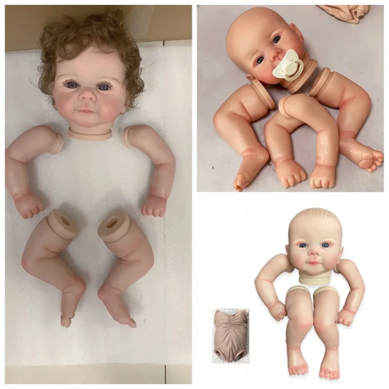 19inches Already Painted Reborn Doll Kits Juliette Unassembled Doll Parts with Cloth Body and Eyes