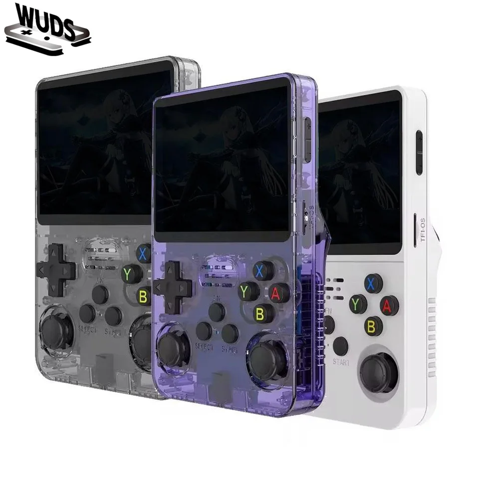 Console R36S Avec Carte Mémoire 128GB - 17000 Jeux, Écran IPS 3.5" Portable Rétro Linux Open Source, Double Joysticks 3D Pour Enfants Et Adultes
