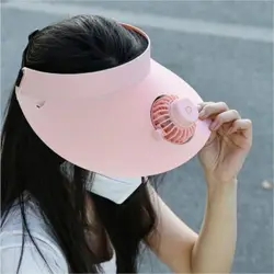 1pc fan cap,Summer sunshade and sunscreen fan, rotatable outdoor USB Power Cord hat fan, summer supplies, Three speed wind speed