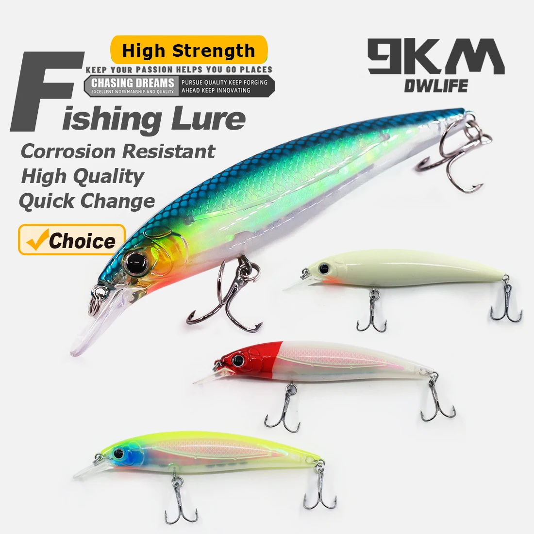9KM 9Cm~11Cm Minnow… - image