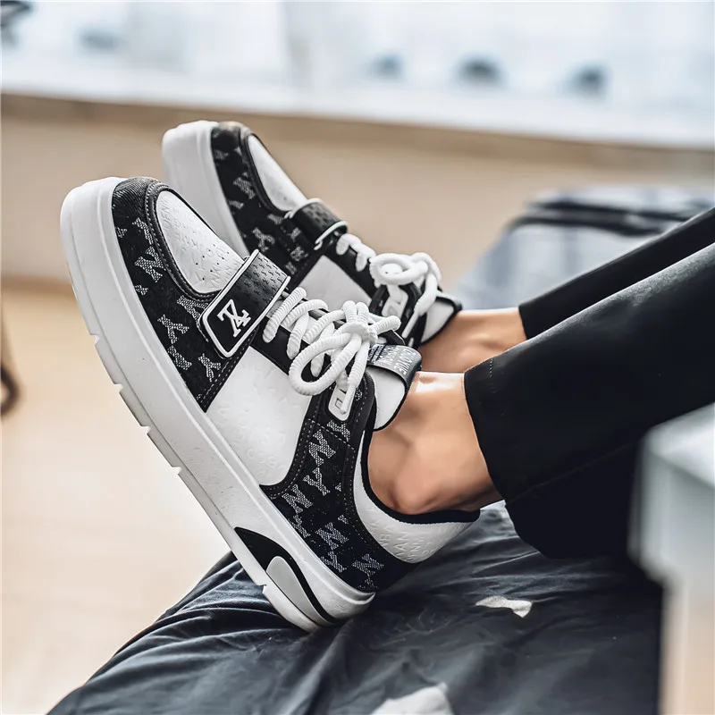 Men's Shoes Autumn Casual Shoes Soft Soled Sports Shoes New Trend Help Breathable Non-slip Board Shoes Fashion Shoes Board Shoes image 2