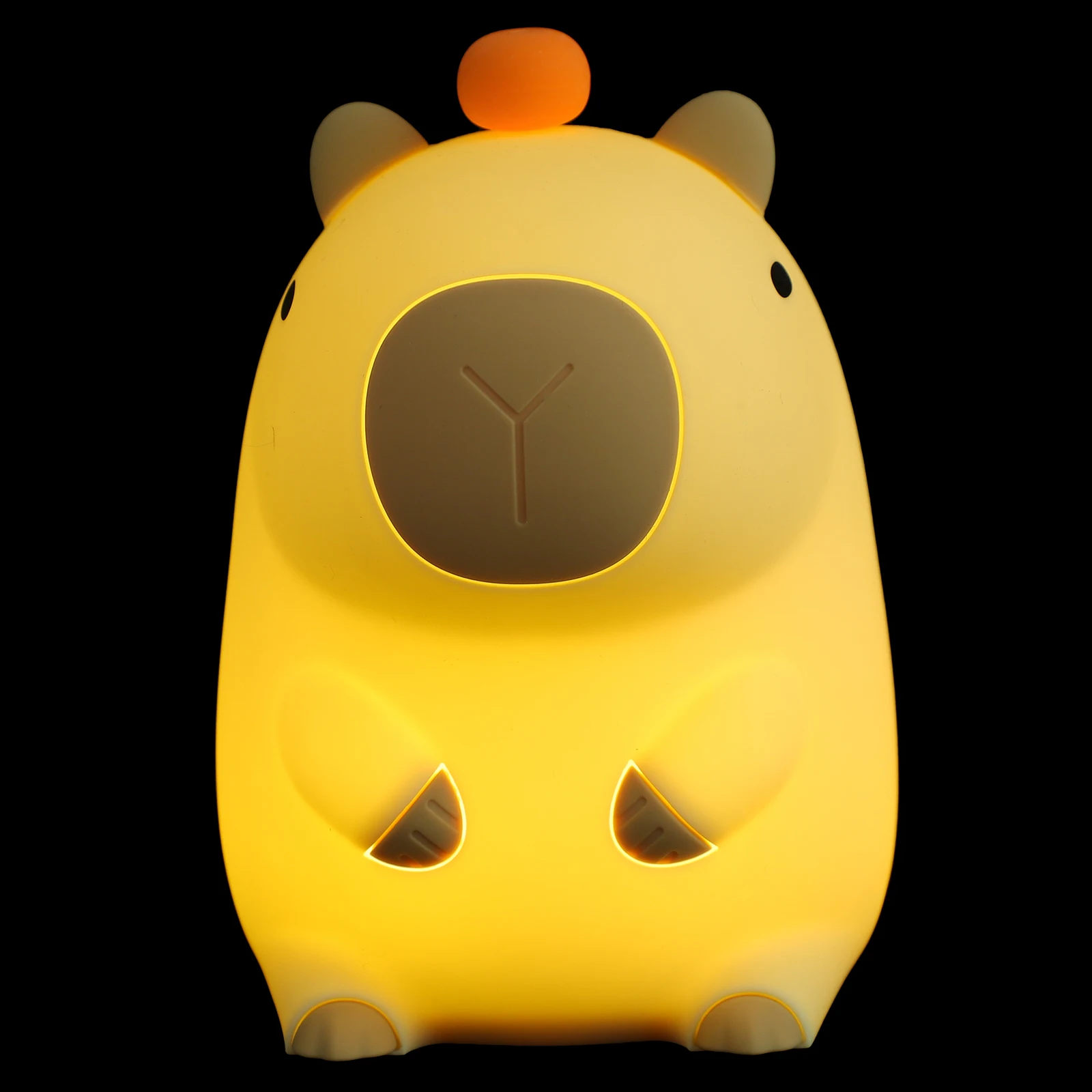 مصباح ليلي صغير من السيليكون الكرتوني لغرفة النوم، ضوء ليلي لطيف على شكل حيوان قابل لإعادة الشحن، تحكم باللمس في الضوء الدافئ #3