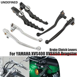 For YAMAHA XVS400 XVS650 Brake Clutch Levers Dragstar XVS 400 1996-2002 V-Star XVS 650 1997-2002 Black Skull Hand Levers