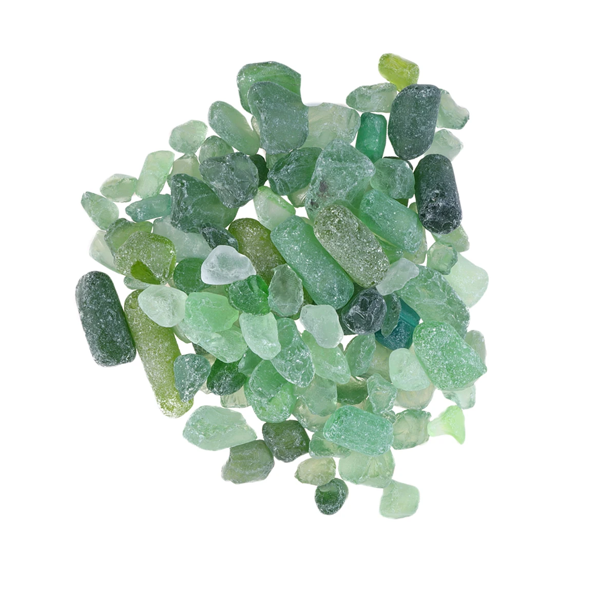 

1 Pack Natural Crushed Crystal Rocks Tumbled Pebbles Fish Tank Gravel Decorative Stones Emerald 500G For Aquarium Gardening