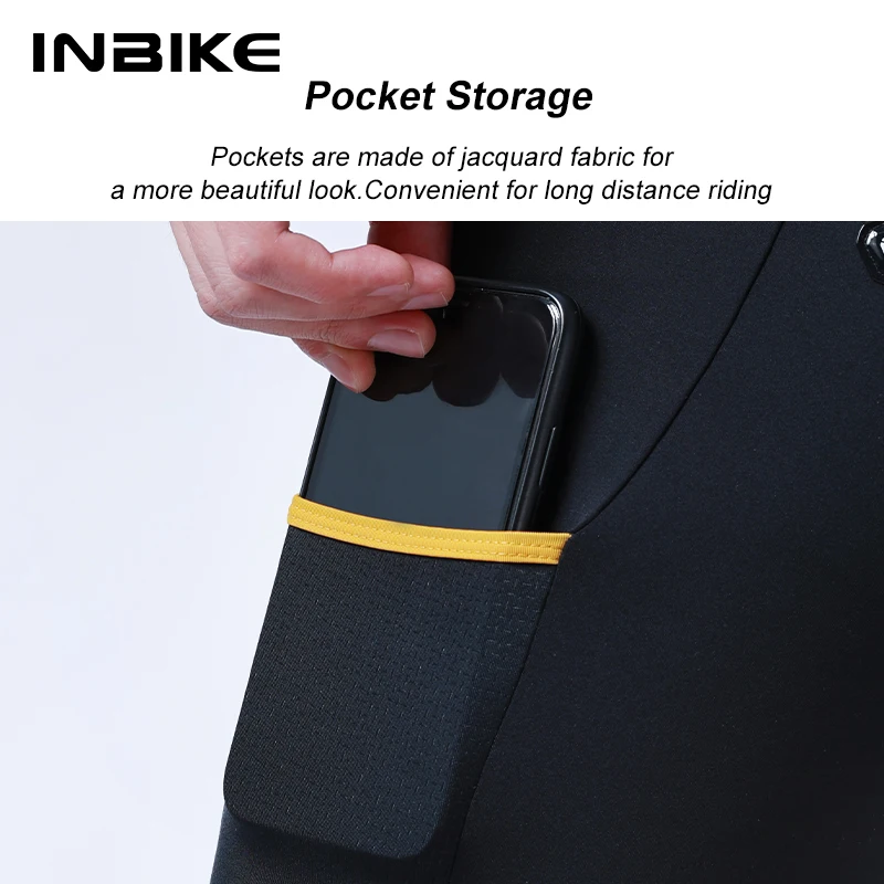 INBIKE Winter Men\'s Cycling Bib Pants Padding Professional Fleece Strap Trousers Bike Riding Pants Man Road Bike Mountain Tights