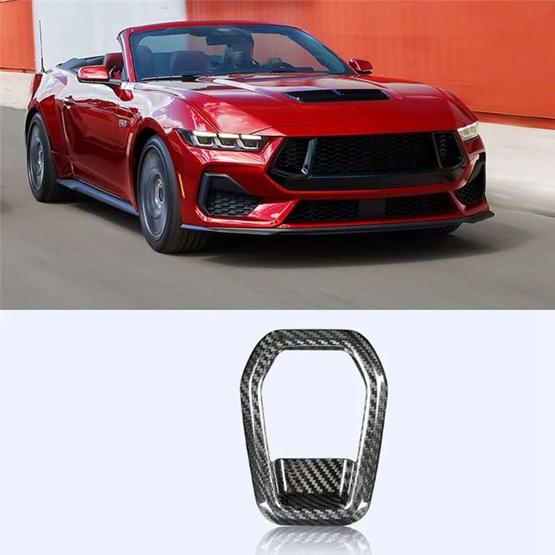 

2024, чехол для ручки сиденья из настоящего углеродного волокна для Ford Mustang, наклейка для внутренней отделки автомобиля, модификация, аксессуары