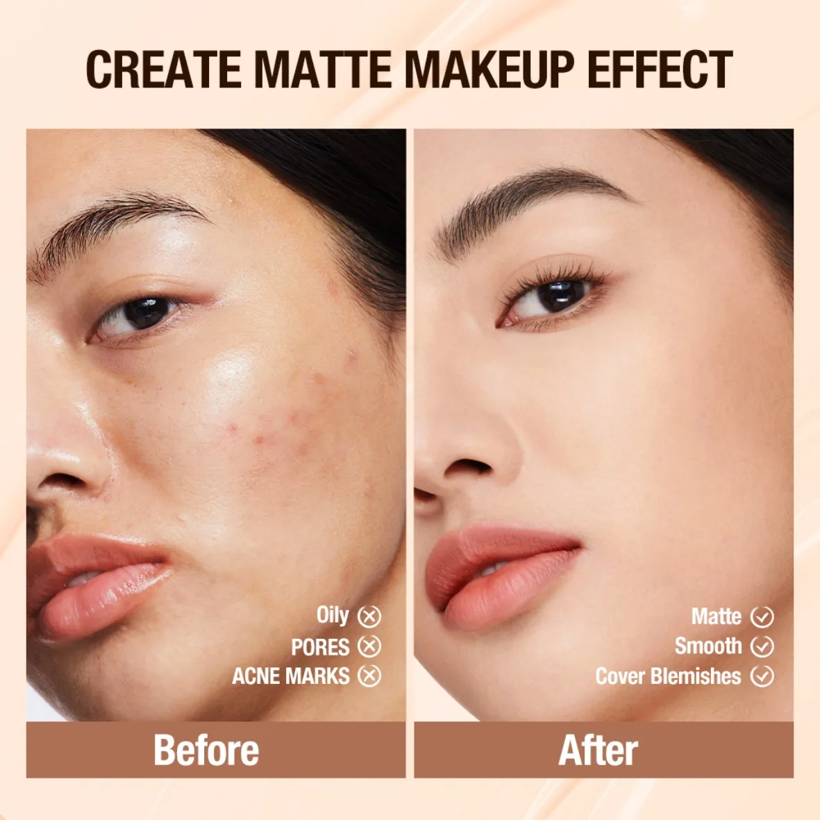 Liquid Concealer Stick Foundation Cream 6 Color Moisturizing Full Coverage Acne Dark Circle Natural Matte Concealer Cream Makeup