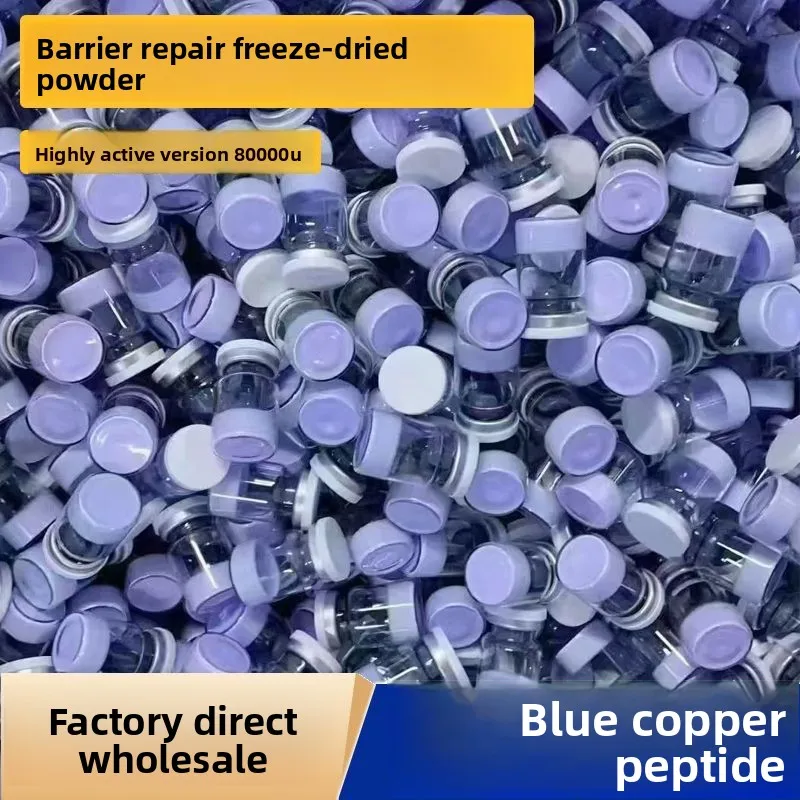 80000U GHK CU Blue Copper Lyophilized Powder Essence, Professional Skin Barrier Repair for Post-Treatment & Sensitive Skin Care