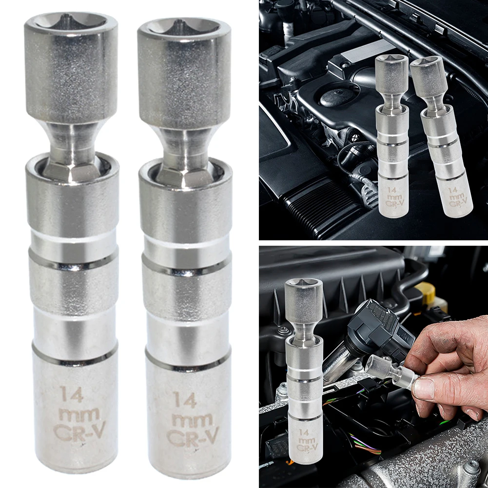 14mm 16mm Universal Joint with Magnetic Flexible Socket 3/8inch Drive Swivel Socket Removal Tool Socket Adapter Car Repair Tool