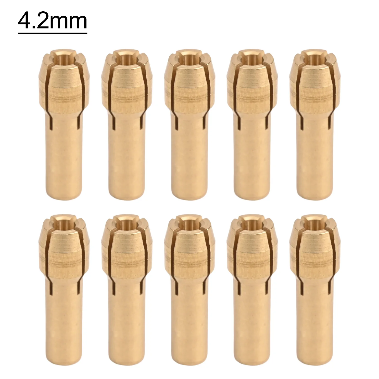 10 pçs 4.2/4.8mm mini broca pinça mandril haste de bronze mandris adaptador ferramenta rotativa bit fixação porca adaptador para eixo do motor elétrico