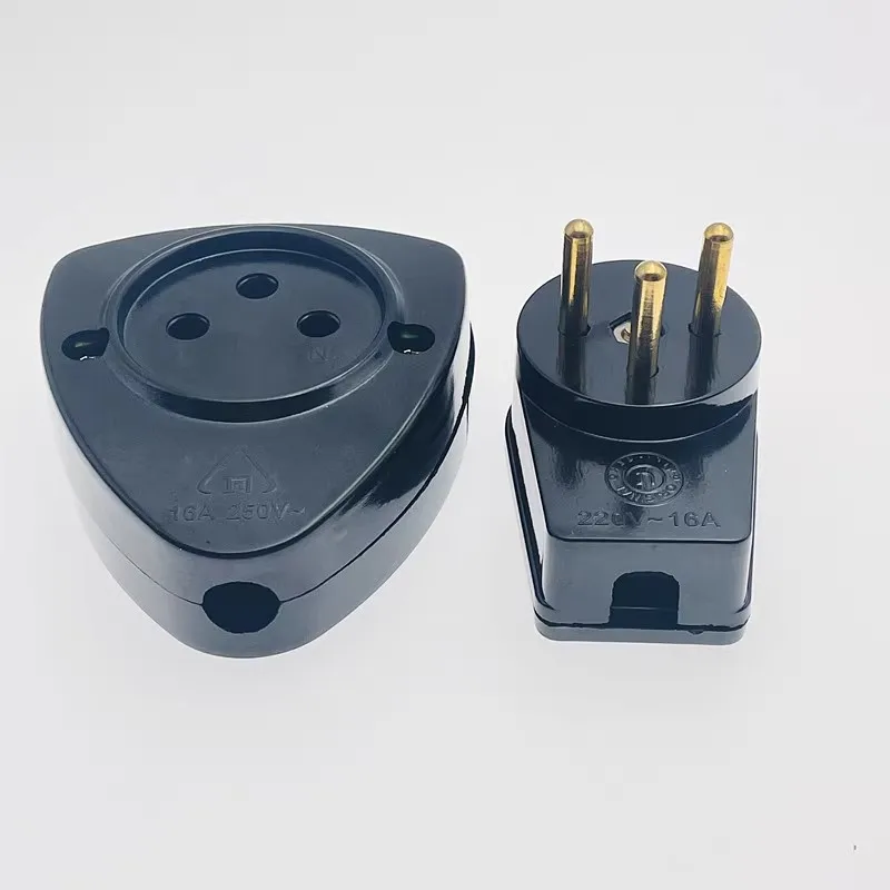 10PCS Israel Power Outlet Extender 16A 3P Standard Single-Phase Coupling Electrical Extension Cable Female/Male Connector