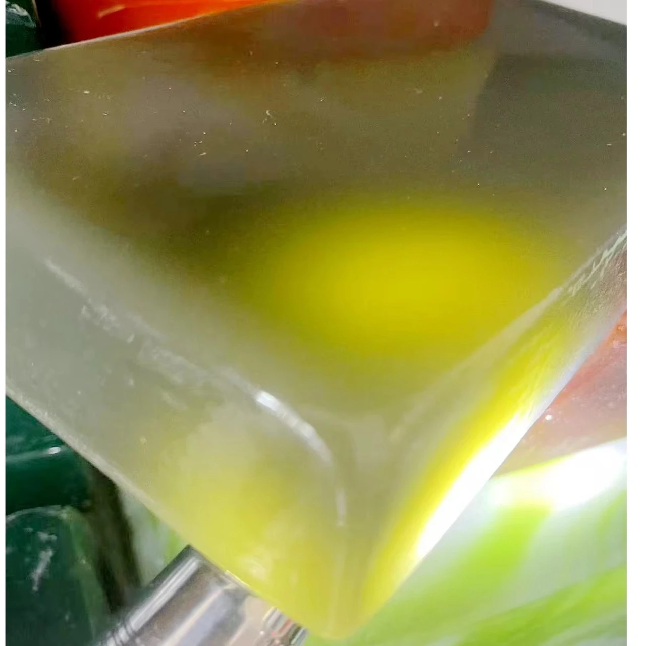 3kg/Lot  Factory wholesale glass synthesis fruit green jade Loose gemstone raw material of jewelry